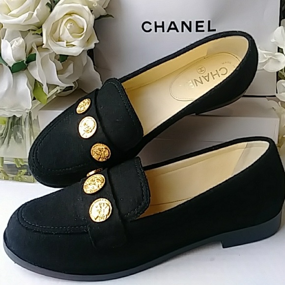 CHANEL, Shoes, Chanel 26 Tweed Coin Charm Loafers